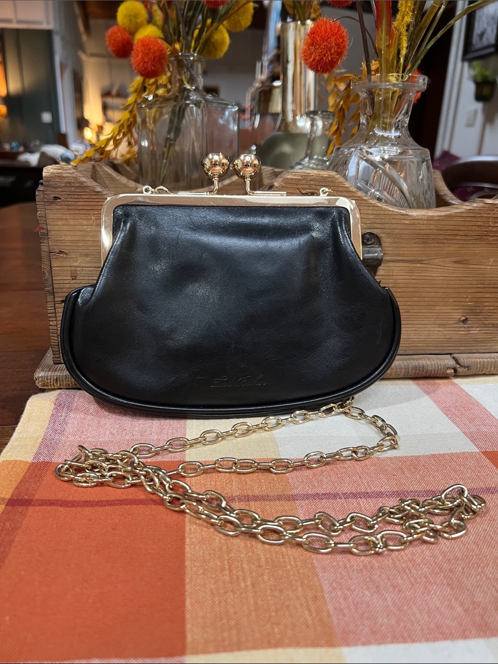 Ted Baker Leather Kiss-Lock Clutch